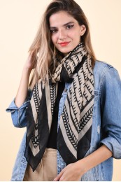 Esarfa Dama Pieces Amalie Big Square Warm Sand